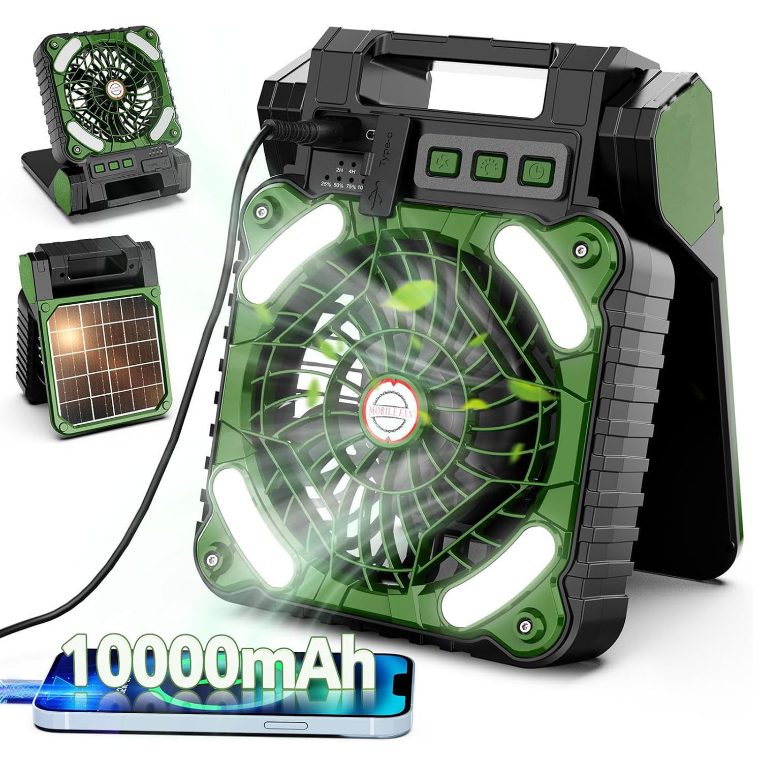 Renewable Energy Fan - Lentera LED Kemah portabel tenaga surya