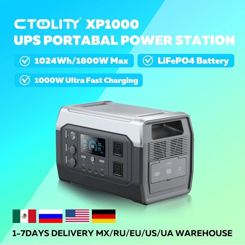 Portable Power Station - 【Terlaris】 CTOLITY XP1000 1800W Generator Tenaga