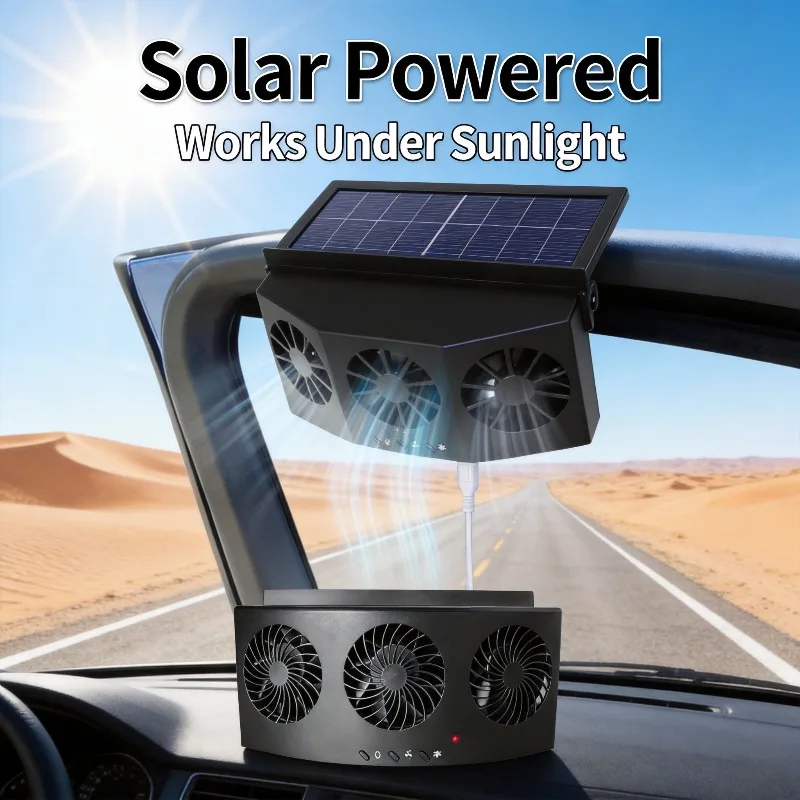 Renewable Energy Fan - Kipas Knalpot Mobil USB Tenaga Surya