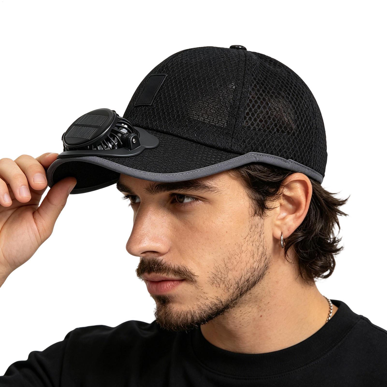 Renewable Energy Fan - Topi Bisbol Luar Ruangan dengan Kipas