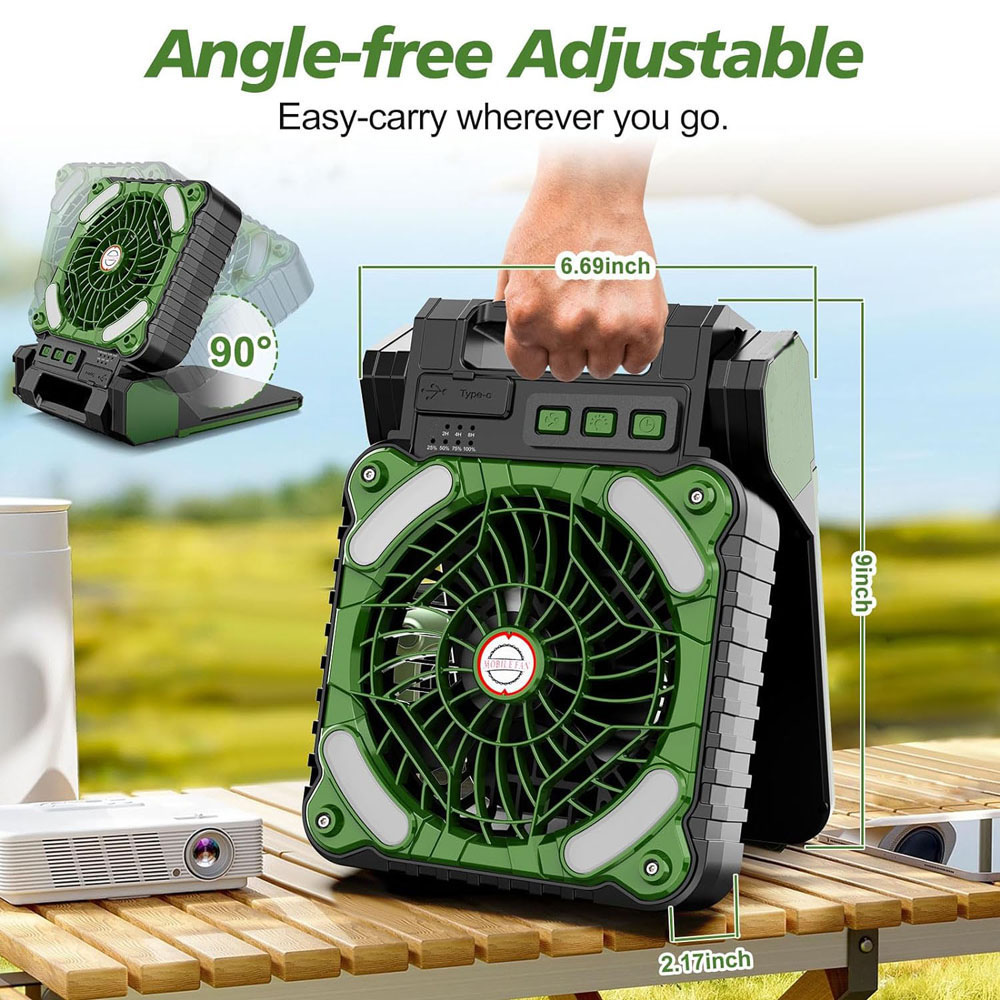 Lentera LED Kemah portabel ten - Renewable Energy Fan ulasan dan harga