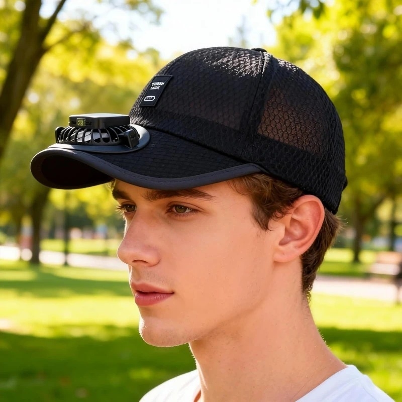 Topi Matahari Bernapas dengan  - Renewable Energy Fan ulasan dan harga