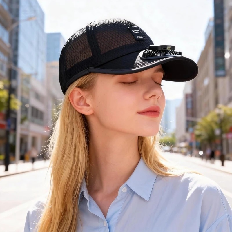 Topi Matahari Bernapas dengan  - Renewable Energy Fan ulasan dan harga