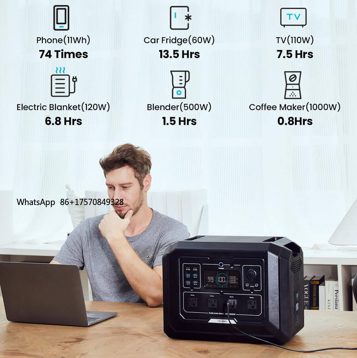 Baterai LiFePO4 2kw Output Tra - Portable Power Station ulasan dan harga