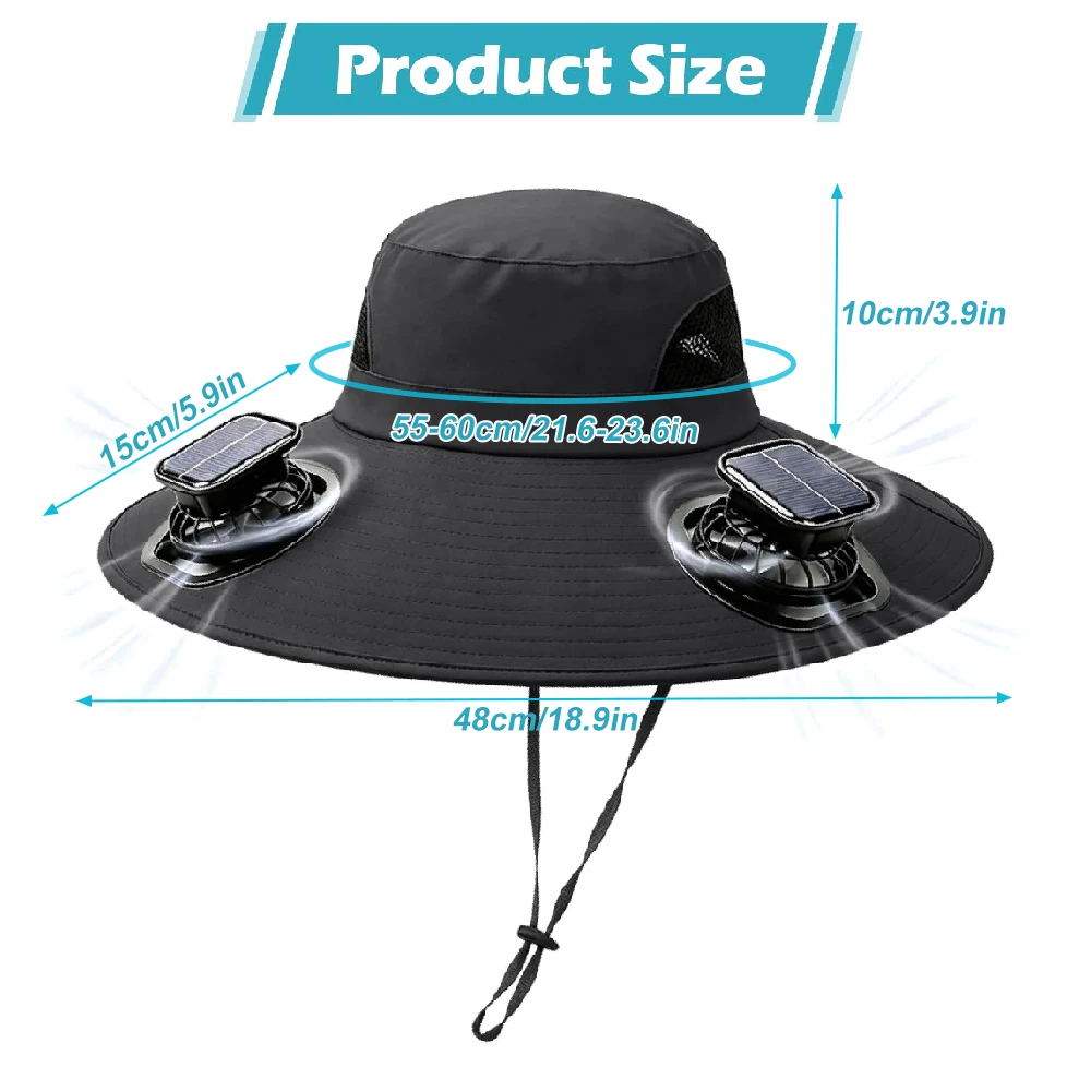 Topi Bucket Pria Cepat Kering  - Renewable Energy Fan ulasan dan harga