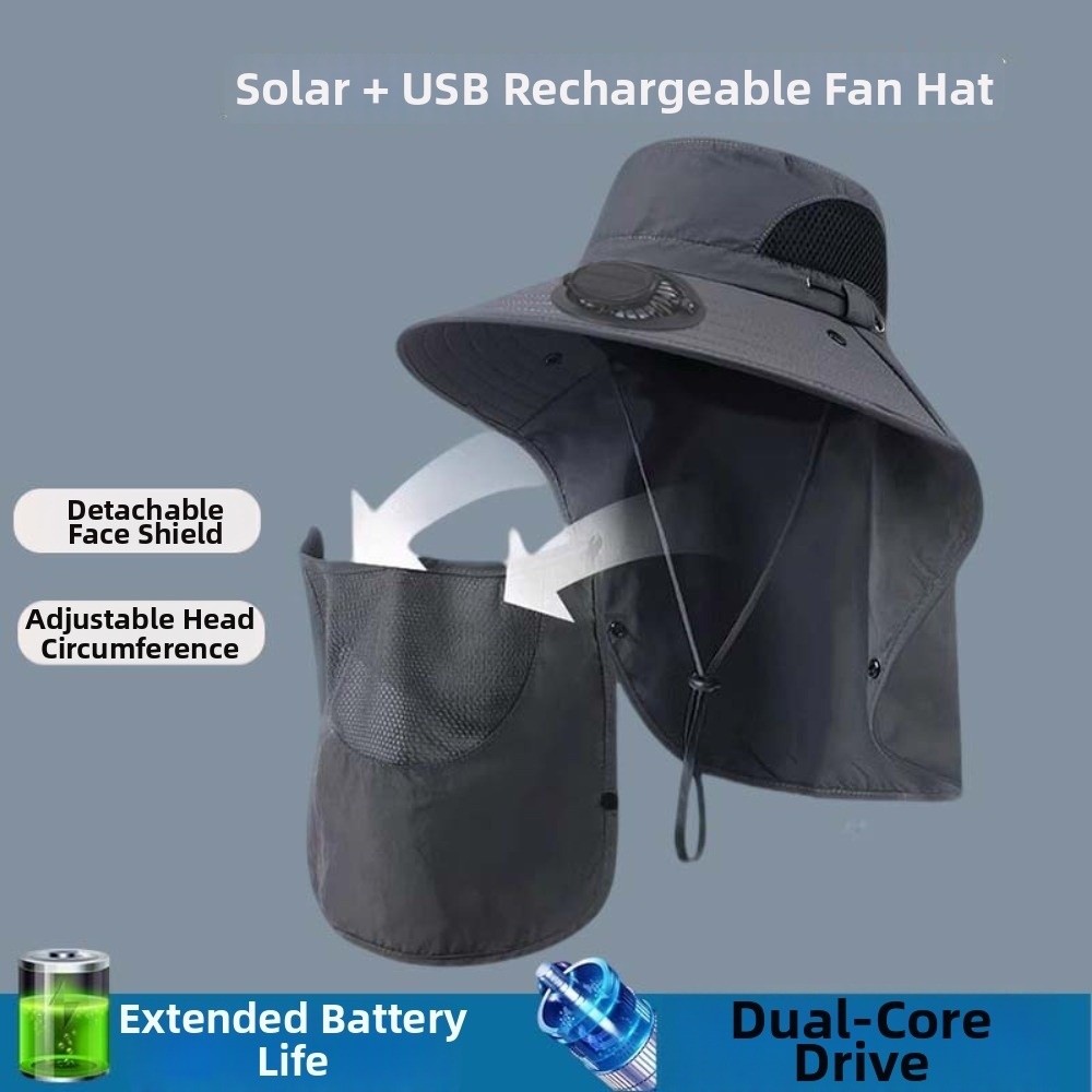 Topi Kipas Tenaga Surya Isi Ul - Renewable Energy Fan ulasan dan harga